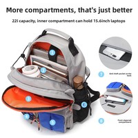 TANGCOOL Sac à dos multifonctionnel pour collège, sac à dos étanche pour ordinateur portable pour hommes et femmes, grande capacité, sac à dos de voyage tendance pour couple