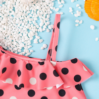 Maillot de bain une pièce à volants pour filles, imprimé floral, en polyester, idéal pour la plage et le printemps, pour bébés filles - Collection été très prisée