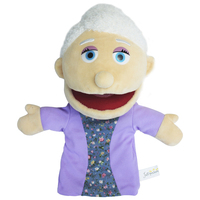 Marionnette en peluche familiale pour enfants, apprentissage précoce, poupée ventriloque pour enfants pour les spectacles de narration, poupée ventilateur faite à la main