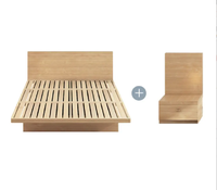 Ensembles de chambre à coucher en gros, meubles de maison, design moderne, cadre de lit, plateforme basse, lit king size, lits en bois massif