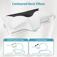 Oreiller cervical ergonomique pour soulager la douleur, en mousse à mémoire de forme inodore, oreiller orthopédique creux en forme de papillon, OEM