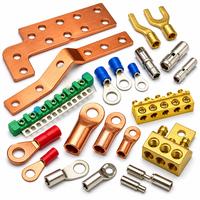 Embout de borne de barrette en cuivre estampé sur mesure, plaqué or, fabrication OEM