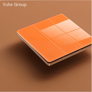 สวิตช์ไฟติดผนังแบบฝังในบ้าน กระจกนิรภัย 10A เต้ารับเดี่ยว IP20 แผงสัมผัส สวิตช์ไฟติดผนัง ดีไซน์มินิมอล - Product Image 4