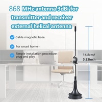 Antenne externe à base magnétique à gain élevé, bobine à ressort omnidirectionnelle SMA mâle pour passerelle IoT 433 MHz 868 MHz 915 MHz, concentrateur de signal