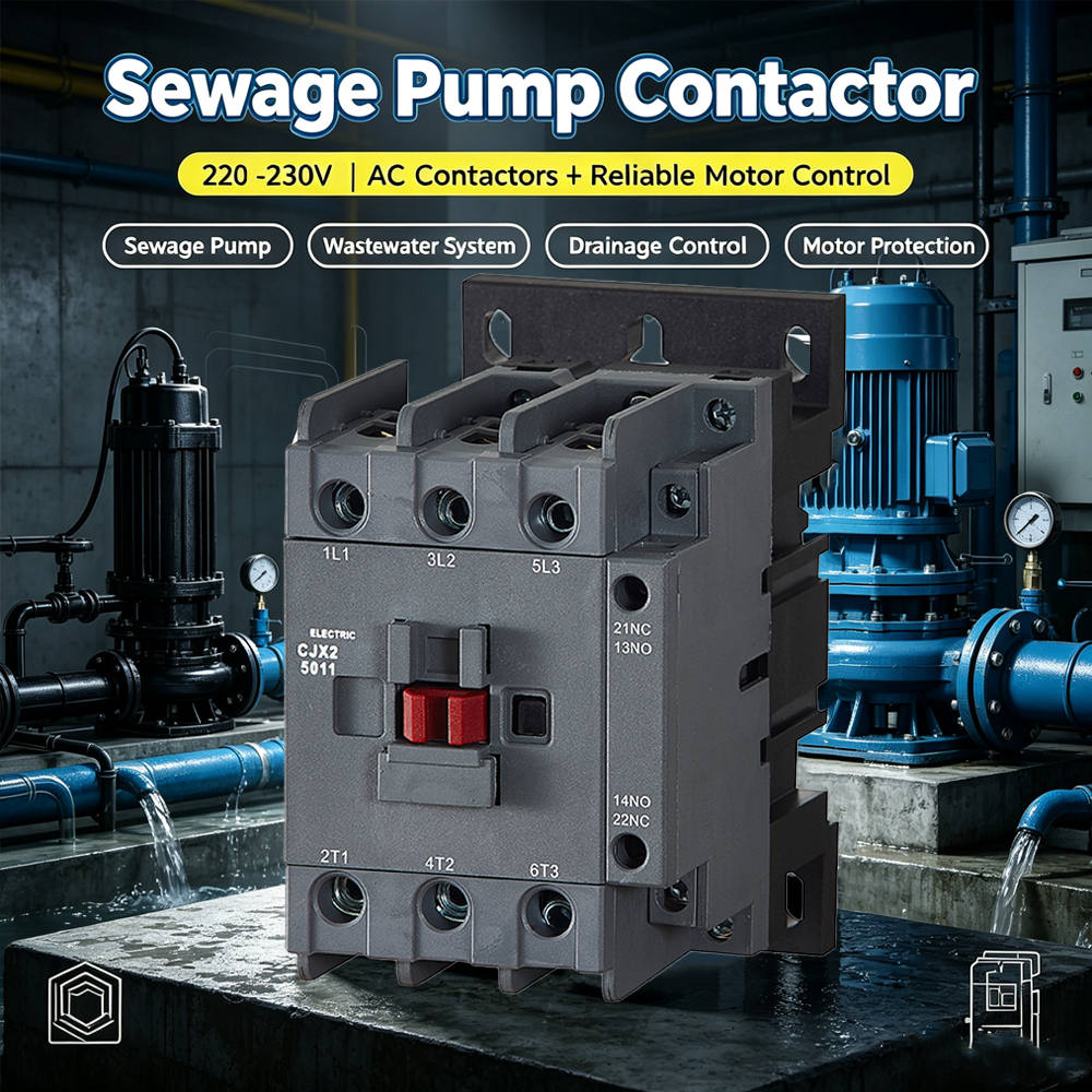 CJX2-5011 3-Phase Magnetic <strong>Contactor</strong> 50A 220-230V AC 50/60Hz for Sewage Waste <strong>Water</strong> <strong>Pump</strong> Motor Control