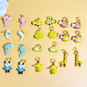 Alta calidad 3D esmalte Panda pez delfín pingüino encanto colgantes para DIY joyería hacer accesorios mujeres niñas - Product Image 2