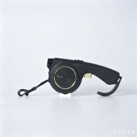 Laisse rétractable réfléchissante pour chiens, motif uni, avec lumière LED, en nylon durable, idéale pour les promenades nocturnes