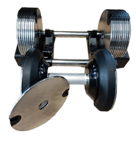 VIGFIT Ensemble d'haltères musculaires réglables en fonte électrolytique, robustes pour la gym, avec réglage fluide