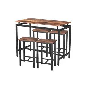 공간 보호기 테이블 의자 Suppliers-Hooseng Dining Room Furniture Dining Table Set With 4 Chairs Dining Table Set For 4