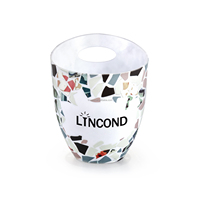 Seau à glace en plastique mini 3L avec logo personnalisé, poignée unique, certifié CE, portable, mignon, coloré, accessoire de bureau pour fêtes, emballé