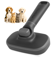 Self Cleaning Slicker Brush Cat Dog Grooming Tool Shedding Long Short Hair Retractable Bristles Easy-Clean Deshedding Brush