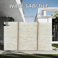 Dalles de travertin blanc beige Wabi-sabi JZ Stone - Surface polie/découpée durable pour comptoirs de cuisine, murs extérieurs de hall, villas