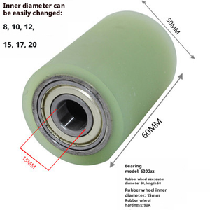 Rouleaux de guidage en polyuréthane PU résistant à l'abrasion pour machines de traitement du <span class=keywords><strong>verre</strong></span> - Product Image 4