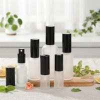 Botol Kaca Buram Isi Ulang dengan Pompa Semprot Halus untuk Parfum, Serum, Losion, Perawatan Kulit, Kosmetik, Kemasan Subpakai