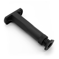 Pieds de support réglables en hauteur en plastique noir pour lattes de lit, meubles TV, tables basses, bureaux – Colonnes de support fixes