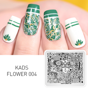 แผ่นปั๊มลายดอกไม้ KADS สำหรับทำเล็บ สแตนเลส 48 ลาย สำหรับมืออาชีพ ขายส่ง - Product Image 5