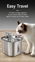 Fontaine à eau automatique pour animaux de compagnie en acier inoxydable avec capteur intelligent pour chats et chiens