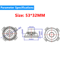 Haut-parleur double aimant 16 cœurs 4Ω5W 53x32mm 2 pouces ROHS, haut de gamme, pleine fréquence, longue course, accessoires acoustiques OEM/ODM
