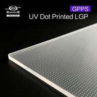 Lámina GPPS LGP de Matriz de Puntos de Alta Luminosidad con Película Reflectante, Placa Guía de Luz con Iluminación por Bordes para Señalización y Exhibición