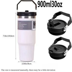 Double-Walled Stainless Steel 30oz <b>Reusable</b> Coffee <b>Cups</b> with Lid Leak-Proof Recyclable Travel Insulated Coffee Mug - Product Image 5