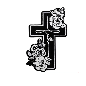 Patch brodé thermocollant en chenille écologique de haute qualité avec la phrase 'God Is Good All Time' en tissu non-tissé pour vêtements, vente en gros - Product Image 3