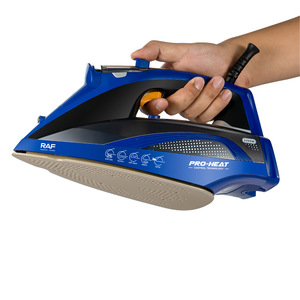 Fer à vapeur électrique 2200W avec semelle en céramique, contrôle thermostatique, vapeur verticale et jet de vapeur puissant pour usage domestique - Product Image 4