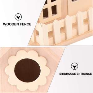Ongeverfde Houten Vogelhuisjes Natuurlijk Onafgewerkt Houten Vogelhuisje Om <span class=keywords><strong>Mini</strong></span>-Vogelnest Te Schilderen - Product Image 5