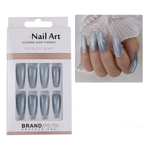 Haute qualité Cat-Eye Aurora luxe <span class=keywords><strong>faux</strong></span> <span class=keywords><strong>ongles</strong></span> Extra Long cercueil <span class=keywords><strong>faux</strong></span> <span class=keywords><strong>ongles</strong></span> Design élégant ABS presse conseils pour élégant - Product Image 5