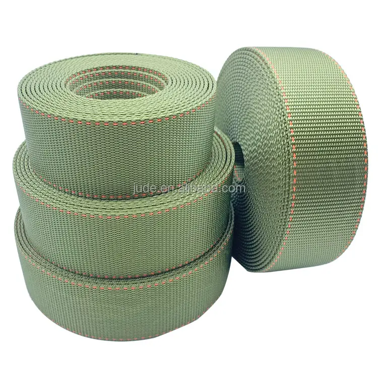 Jude cordura 600 1000 rolos de faixa de borracha da faixa verde paraquedas 4088 tipo 13 xiii tecido de nylon banhado 50mm