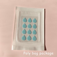 Nouvel arrivage 12 patchs hydrocolloïdes bleus pour les boutons, absorbant les fluides, soin des taches d'acné, nouveau traitement des taches