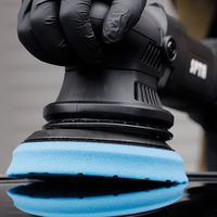 Tampon de polissage en mousse bleue SPTA pour plateau de support de 5 pouces, tampon de polissage à coupe moyenne pour polisseuses rotatives et DA, et perceuses