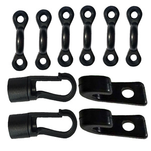 Snap <b>Hook</b> Plastic Black <b>J</b> Type For Outdoor Gear Storage Rope Accessory - Product Image 2