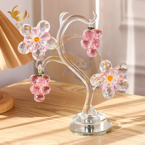 Árbol Decorativo de Cristal Tian Hu, Color Rosa, Hecho a Mano, para Decoración del Hogar, Sala de Estar u Oficina - Product Image 3