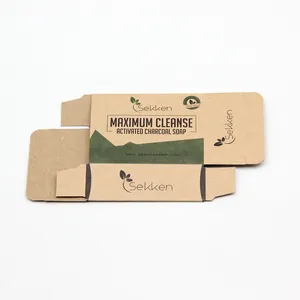 カスタム印刷された売れ筋石鹸箱包装紙石鹸箱環境にやさしい茶色のクラフト紙箱