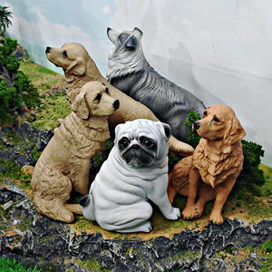 Kinderen Hond Ras Herkenning Speelgoed Gesimuleerde Pug Shiba Inu Dogo Golden Retriever Herder Hond Beeldje Set - Product Image 4