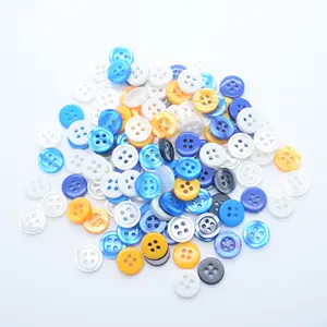 Customized Designer Fancy White Recycled Polyester Plastic Sewing 4 Hole Resin Shirt Button