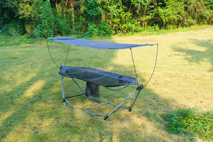 Hamaca portátil ondulada para exteriores, con soporte <span class=keywords><strong>de</strong></span> acero para ahorro <span class=keywords><strong>de</strong></span> espacio, incluye estuche <span class=keywords><strong>de</strong></span> transporte portátil, silla para desierto - Product Image 4