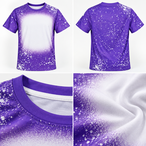 T-Shirt Personalizzata con Sublimazione Tie-Dye, 190 GSM, Morbida e Elastica in Poliestere, Abbigliamento Neutro per Uomini, Donne e Bambini - Product Image 1