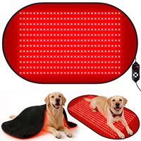 Tapis de luminothérapie LED rouge pour animaux de compagnie 100*60cm 360 LED, soulagement de la douleur, logo personnalisé, emballage disponible, coussin de luminothérapie rouge
