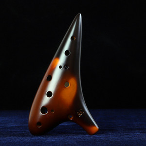 Ocarina de Cerámica de 12 Orificios, Color Ámbar Ahumado, Instrumento de Viento Tradicional para Principiantes, Enseñanza y Actuaciones, Venta al Por Mayor - Product Image 3