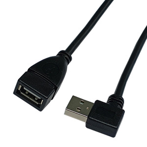 <b>USB</b> <b>2.0</b> Extension Cable 90 Degree Male To Female Right Angle Black Copper Wire Fast Charging Data Transfer - Product Image 5