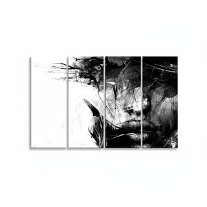 <b>Abstract</b> Woman <b>Canvas</b> Print: Elegant Black and White Wall Art,SET OF 4 <b>CANVAS</b> - Product Image 2