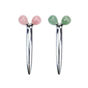 Rullo per Massaggio <span class=keywords><strong>Viso</strong></span> 3D in <span class=keywords><strong>Pietra</strong></span> Naturale, Strumento per la Cura della Pelle a Forma di V - Product Image 2