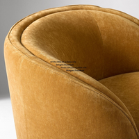 Fauteuil de loisir contemporain en bois massif brun, revêtement en velours, meubles de bureau à domicile, canapé de salon