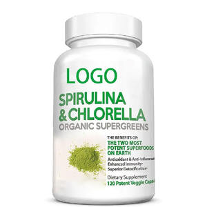 Chlorella et spiruline biologiques de qualité supérieure, poudre pour la musculation, algues naturelles, soutien - Product Image 1