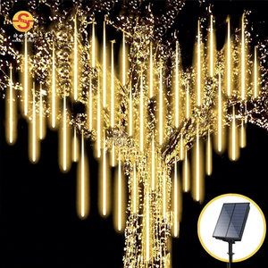 Lumières de Noël en forme de pluie de météores LED, lumières solaires de pluie de météores LED pour l'extérieur - Product Image 1