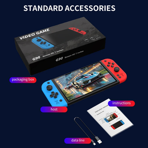 FORYOBUD G90 Console di Gioco Portatile da 7 Pollici, 64GB, 4000mAh, Compatibile con PSP/PS1, Controller per <span class=keywords><strong>Giochi</strong></span> Retrò TV, Regalo per Ragazzi - Product Image 5