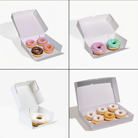 Boîtes personnalisées roses pour beignets, joliment imprimées, écologiques, de bonne qualité, avec poignée, pour beignets