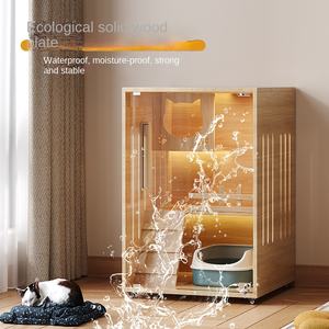 Super grande lusso quattro stagioni casa del gatto Multi-piano in legno Villa al coperto universale Pet <span class=keywords><strong>House</strong></span> con lo spazio libero modello solido - Product Image 5