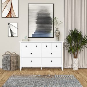 white dresser black knobs Dsstyles 5 Drawer Dresser for Bedroom, Tall Dresser Closet Organizer, Wood Dresser with Deep Space & Metal Knobs, Modern Chests of Drawers for